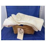Royce Grail Basket w/Doilies - Table Cloth
