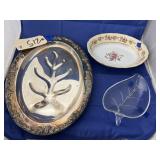 Porcelain Serving Bowl - Glass Leaf Trivet - Platt