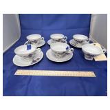 11 Pcs - made in Japan Tea Cups & Saucers