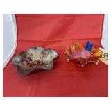 2 - Carnival Glass Candy Dishes