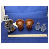 Fall Themed Porcelain Turkey - Salt/Peppers
