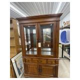 2 Pc Lighted Broyhill China Cabinet