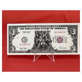 Novelty $3 Bill Clinton Bill