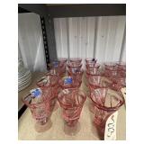 15 Pcs - Pink Glass Goblets