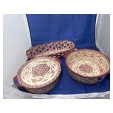 3 Pcs - Temptations Bread Basket - Baking Dish