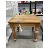 Wood Side Table 22"L x 20"W x 20"H