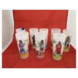 8 Pcs - Famous Oklahoma Indians Frosted Tumblers