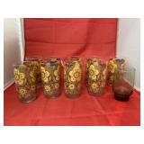 9 Libby Summertime Tumblers & Juice Glass