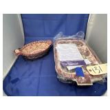 2 Temptations Dishes w/Metal Holders