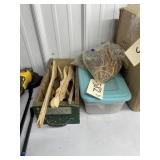 3pc - Leather Straps - Brushes - Wood Utensils - V