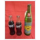 2 - Vintage Coca Cola Bottles w/Coke & More