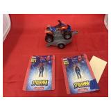 3 Pcs - Spiderman Toys & 4 Wheeler on Trailer