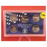 US Mint State Quarters Proof CA-MN-OR-KS-WV