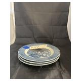 3 Pcs - Royal China Jeannette "Blue Willow-Like"