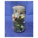 Vintage Jar w/Marbles