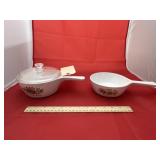 2 Pc - Corningware Spice of Life Pans & 1 Lid