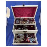 Jewelry Box w/Assorted Fashion Jewelry