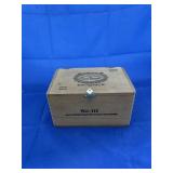 Wooden Cigar Box w/5 Figurines