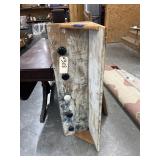 Vintage Look Wood & Porcelain Shelf/Coat Rack
