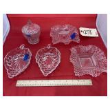 5 Pcs - Berry Bowls - Square Plates - Candy Dish
