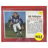 1962 Post Football Card Bill Pellington