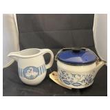 Goose Pitcher & Porcelain Teapot