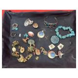 Tray of Native American Jewelry