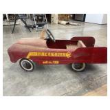 Vintage AMF Firefighter Red Pedal Car