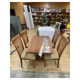 Wood Pub Table w/Chairs & Flag
