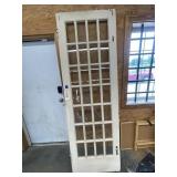 Vintage Wood Door w/Glass 29"W x 90"H