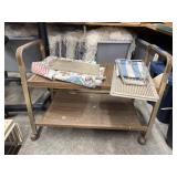 2-Tiered Metal Rolling Shelf 29"L x 16"W x 23"H