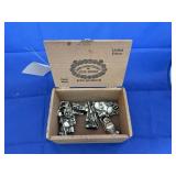 Wooden Cigar Box w/5 Figurines