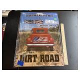 Metal Single Sided Pickup Truck Dirt Road Sign