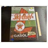 Reproduced Sky Chief Texaco Single Sided Sign