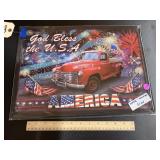 God Bless the USA Metal Single Sided Sign
