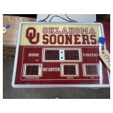 OK Sooners Scoreboard Clock 19"x14"