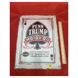 Penn Trump Motor Oil Single Sided Metal Sign