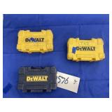 3 - Partial DeWalt Bit Driver Sets