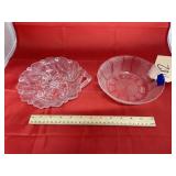 Glass Bowl & Handled Candy Dish