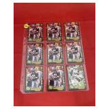 1990 Wildcard Football Sheet of 9 Cards