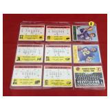1964 Philadelphia Football Sheet of 9 Cards