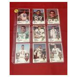 1961 Fleer Football Sheet of 9 Cards