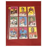 1969 Topps Football Sheet of 9 Cards