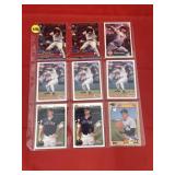 Baseball Sheet of 9 Cards Roger Clemens