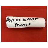 Roll of 50 Wheat Pennies