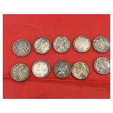 10 - 35% Silver War Nickels