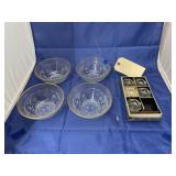 Salt Cellars - 4 - Gold Rimmed Bowls