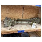 Pair Metal Cherub Table Lamps 33"