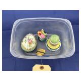 Assorted Porcelain Trinket Boxes & Keepsake Jars