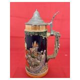 German Beer Stein Featuring Tavern Scene